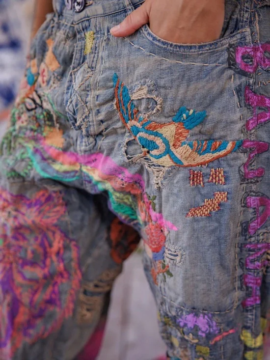 🌈NWT MAGNOLIA PEARL BANANA CIRCUS MINER DENIMS🌈 - Picture 5 of 11